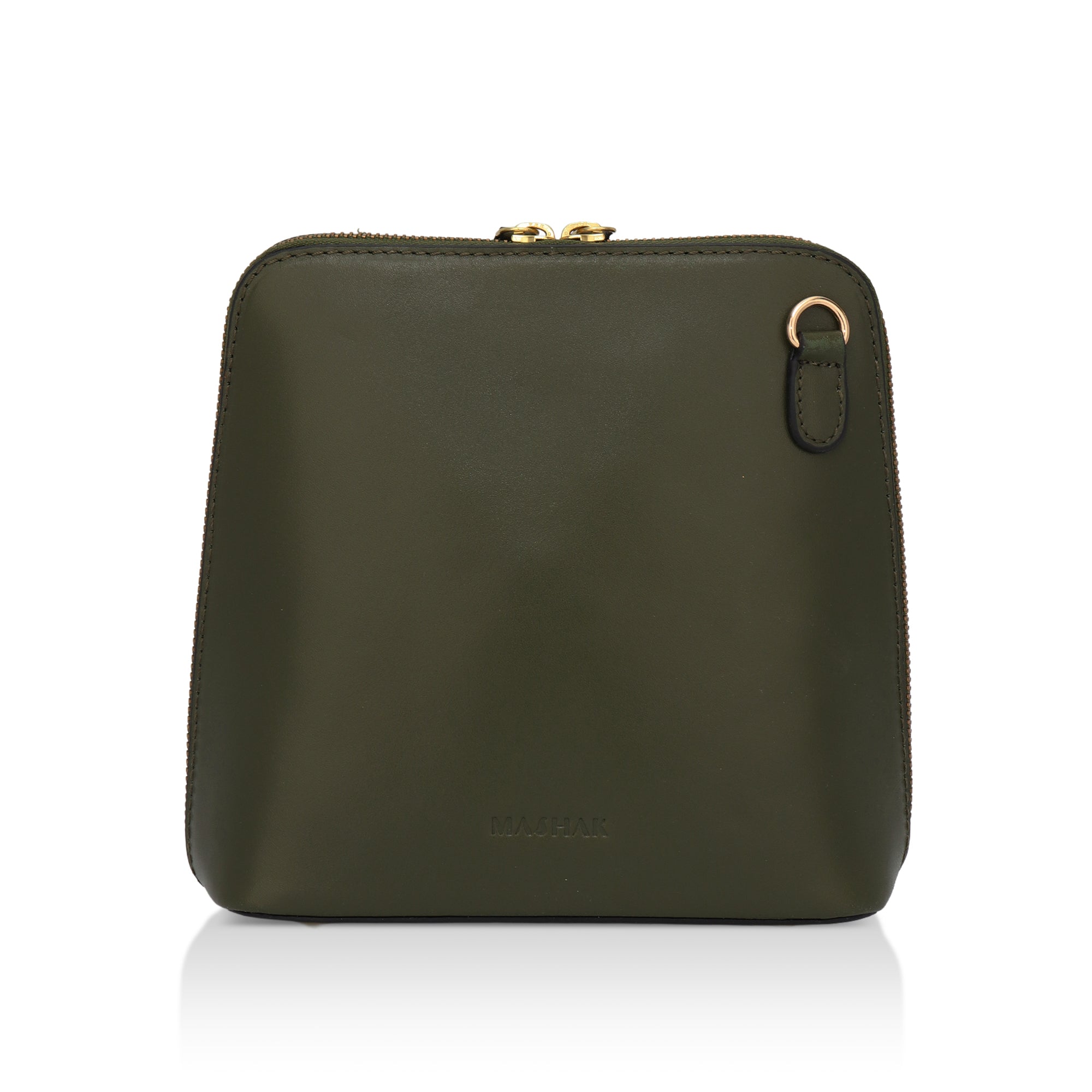 Luxeblend: Full Grain Leather Crossbody Bag (Olive)