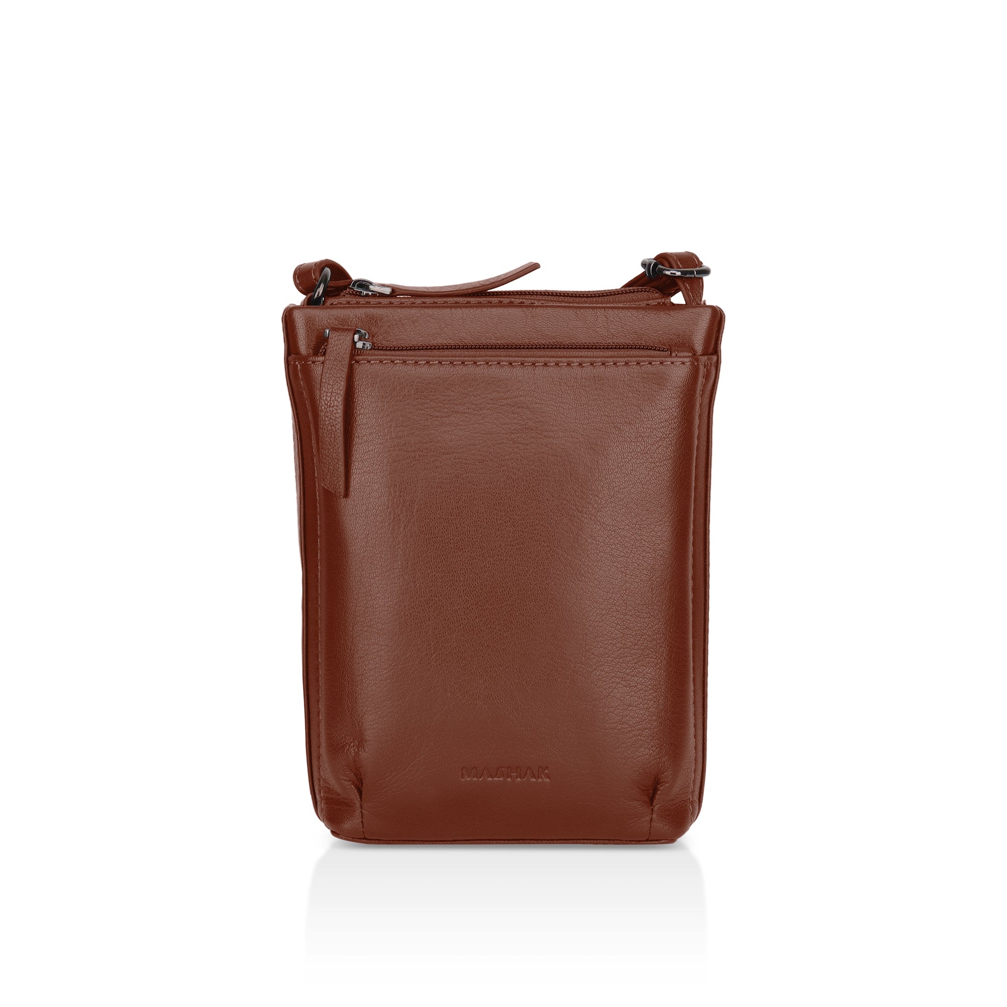 Sienna: Napa Leather Crossbody Bag (Tan)