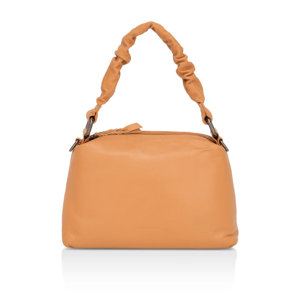 Verve: Napa Leather Crossbody Bag (Mustard)