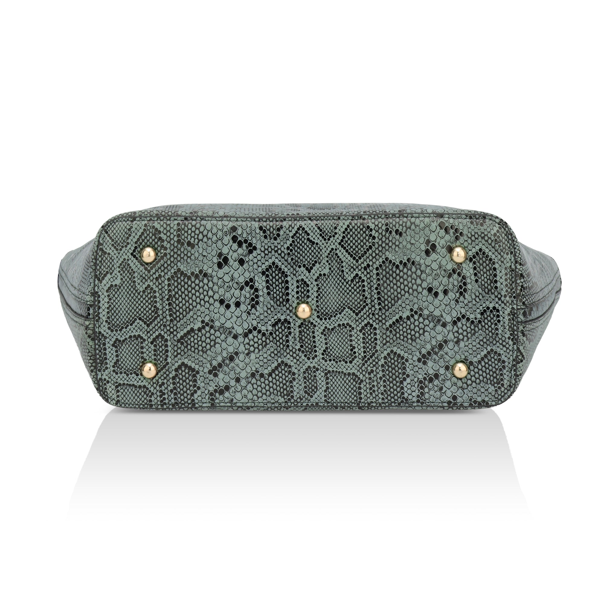 Pinnacle: Italian Leather Laptop Tote Bag (Green)