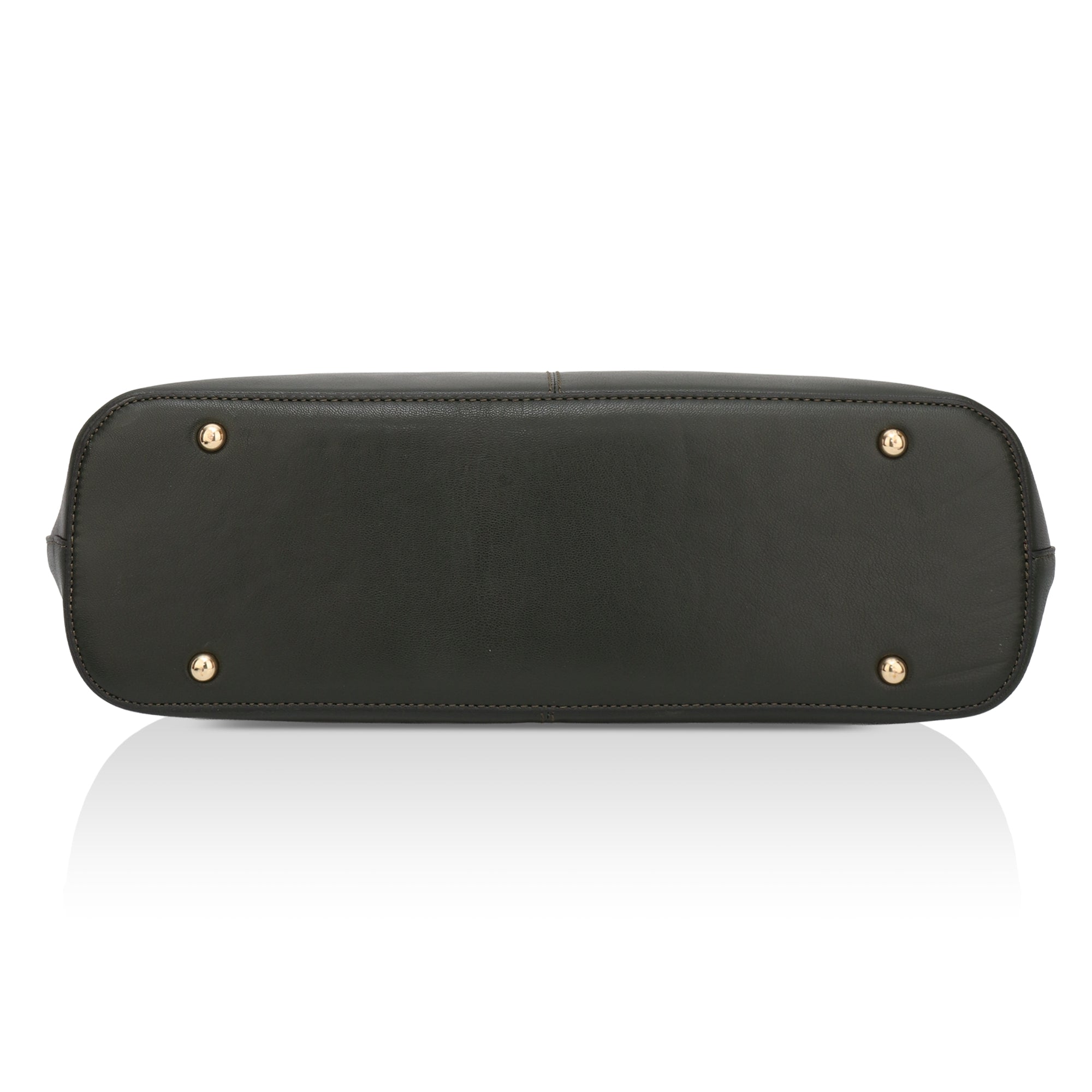 Divino: Napa Leather Laptop Handbag (Dark Green)