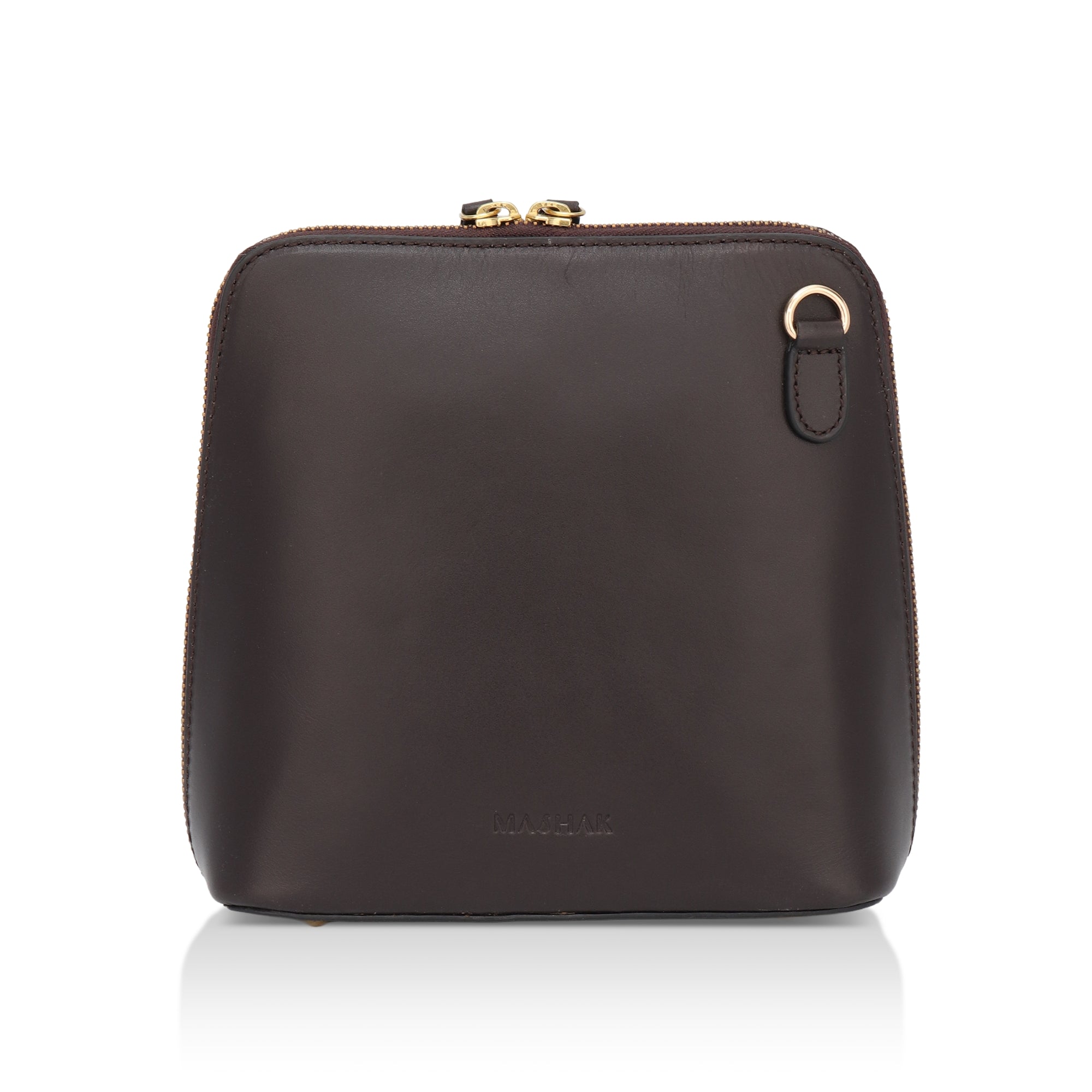 Luxeblend: Full Grain Leather Crossbody Bag (Brown)