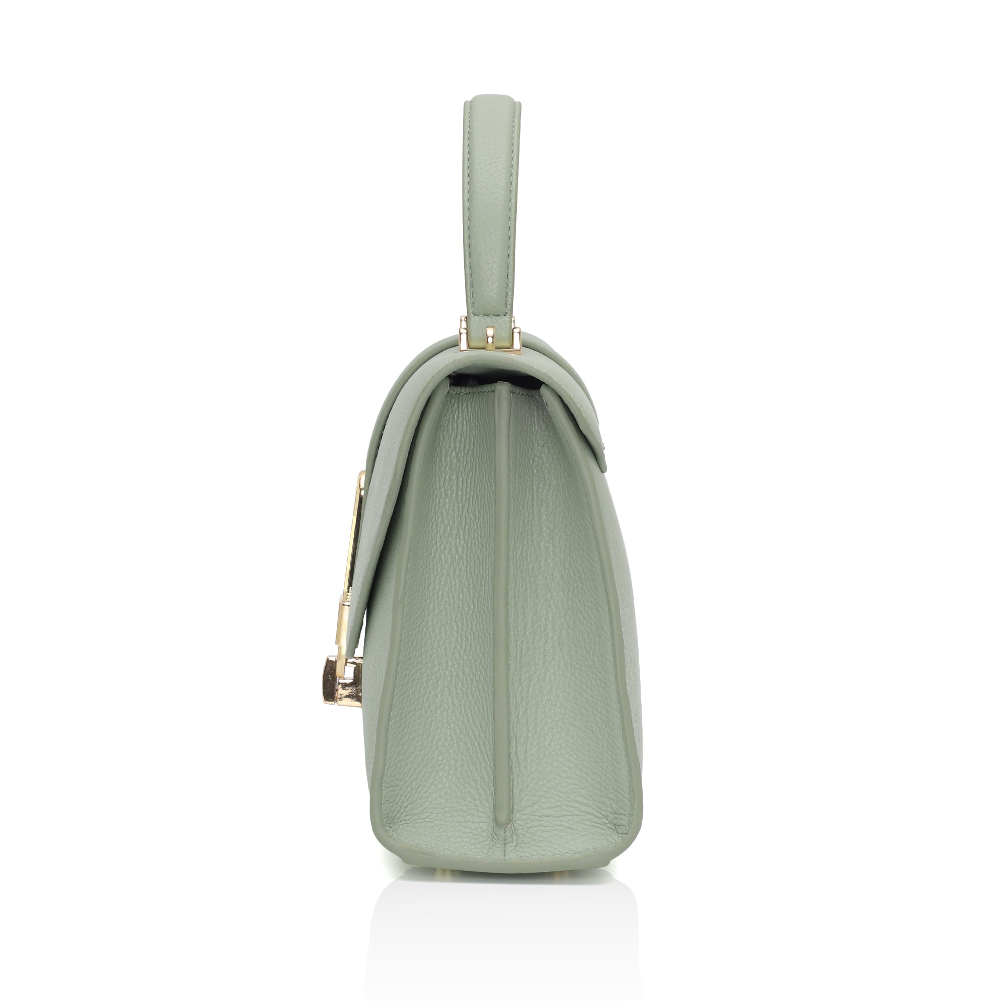 Solis: Full Grain Leather Handbag (Mint Green)