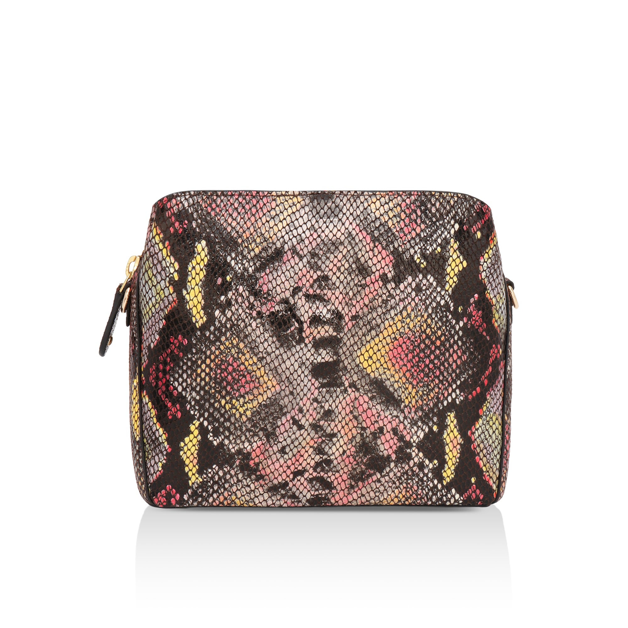 Savannah: Italian Leather Crossbody Bag (Multicolour)