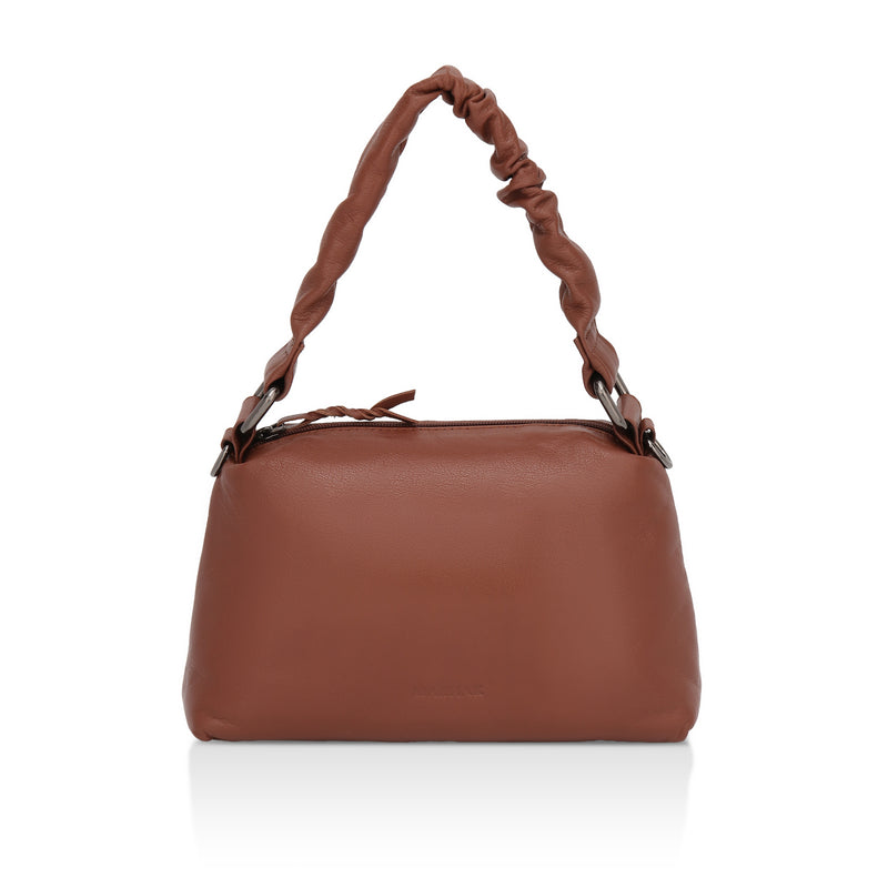 Verve: Napa Leather Crossbody Bag (Tan)