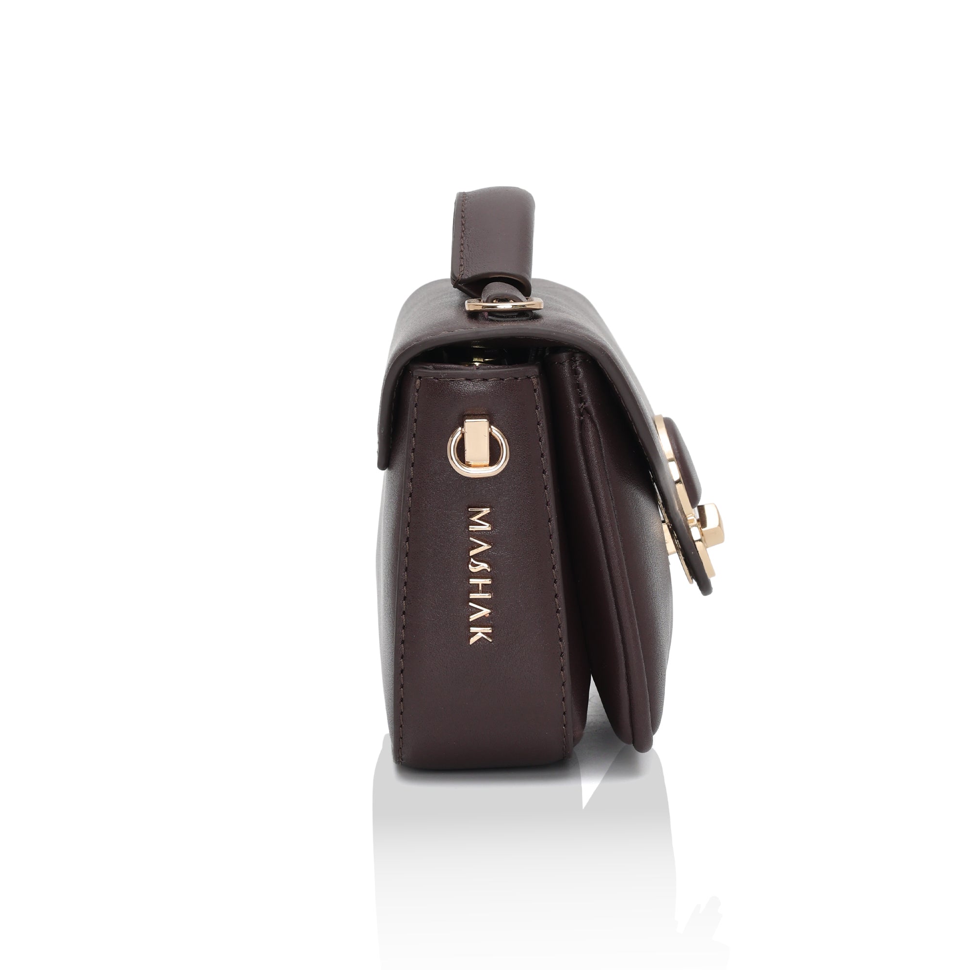 Terra : Napa leather Crossbody Bag (Brown)