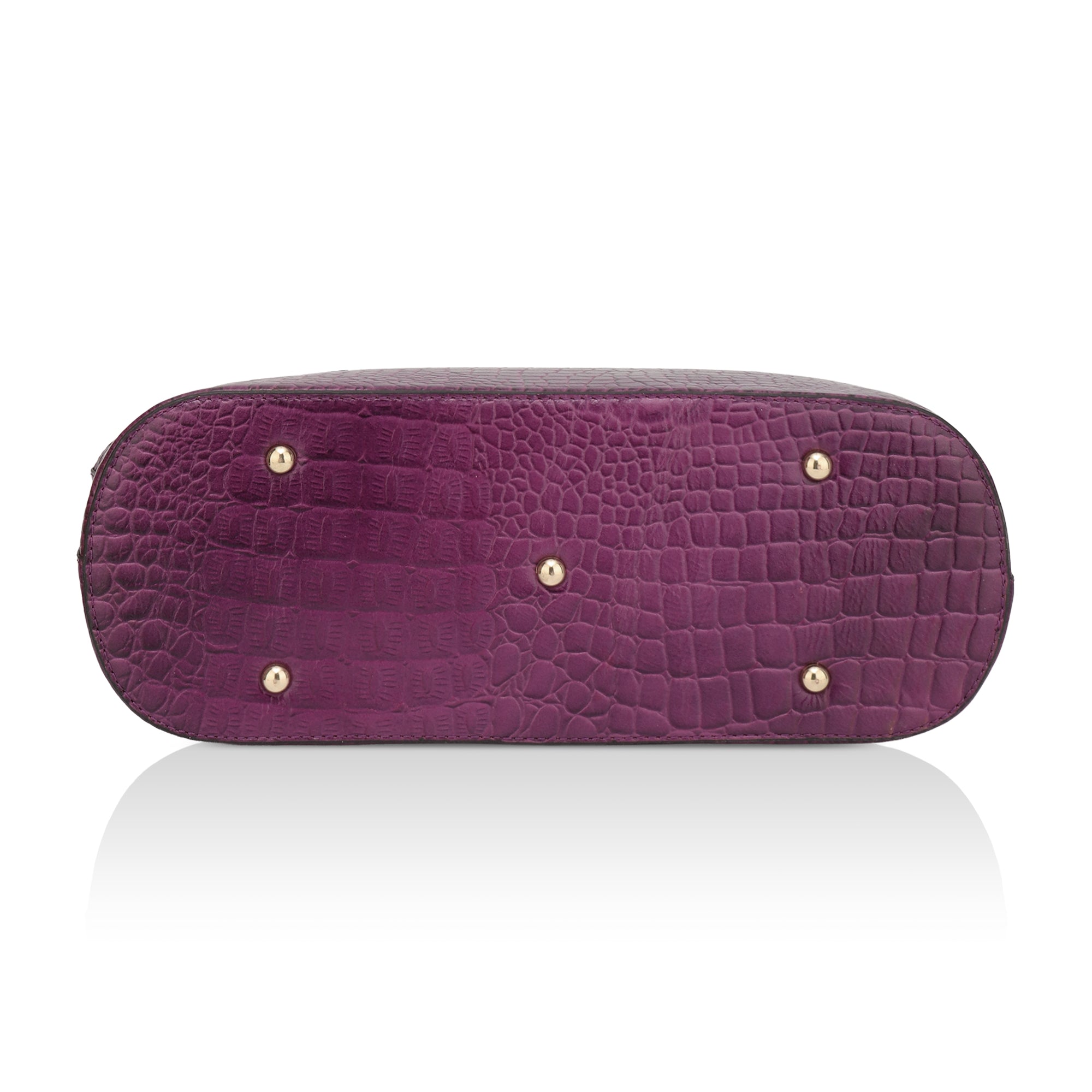 Alpha: Luxury Leather Office Tote (Purple)