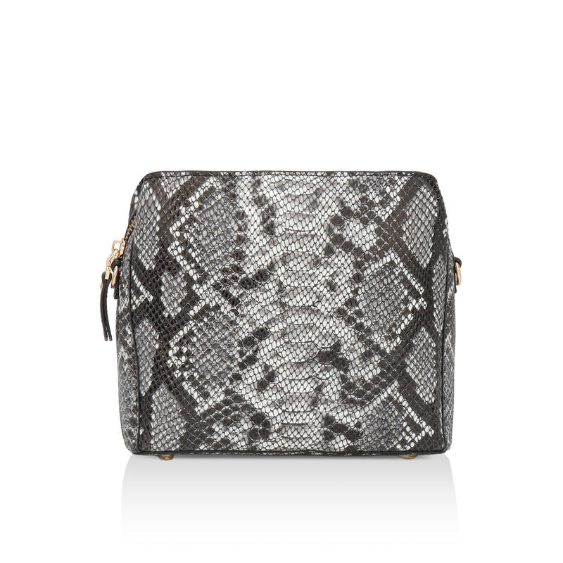 Savannah: Italian Leather Crossbody Bag (Black)