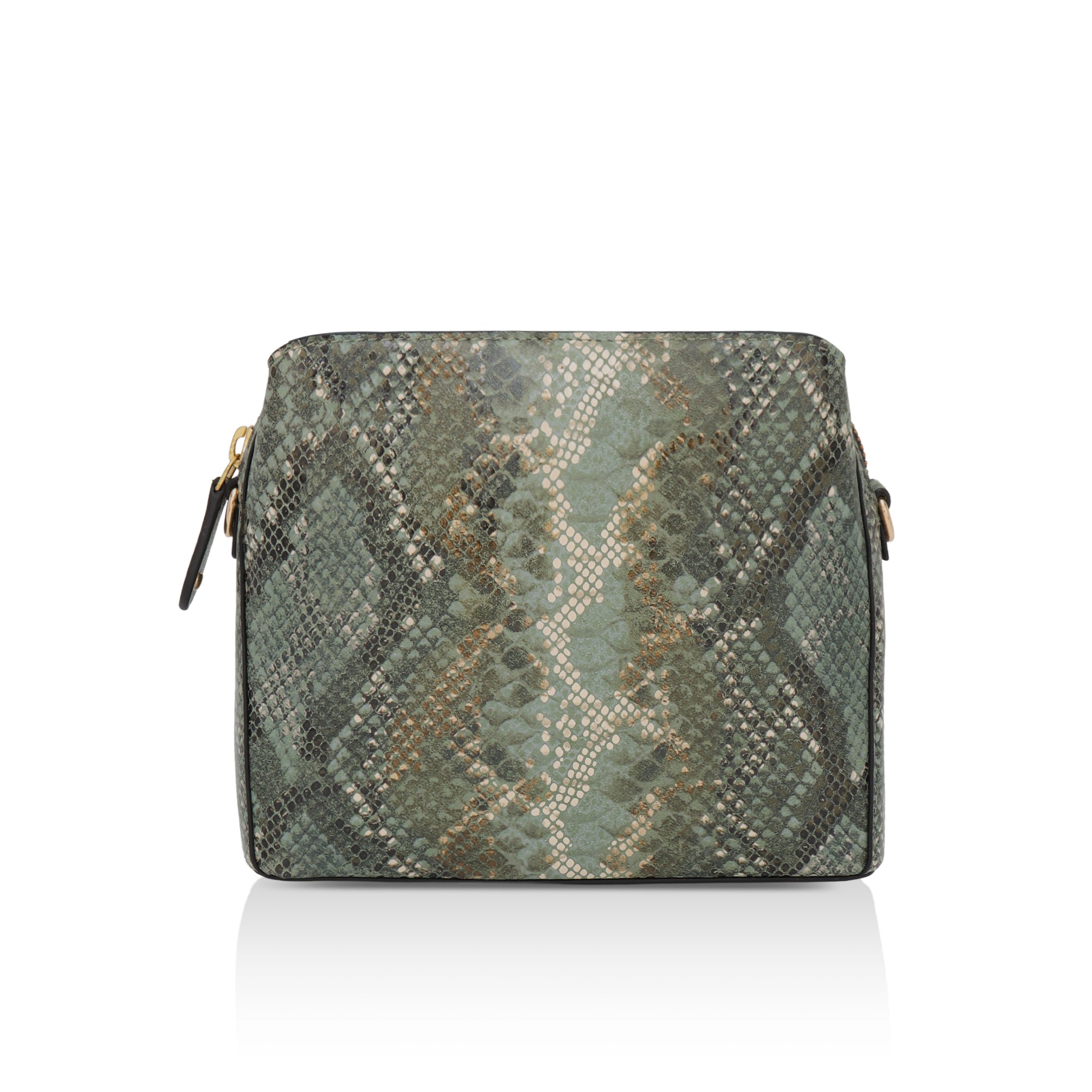 Savannah: Italian Leather Crossbody Bag (Green)