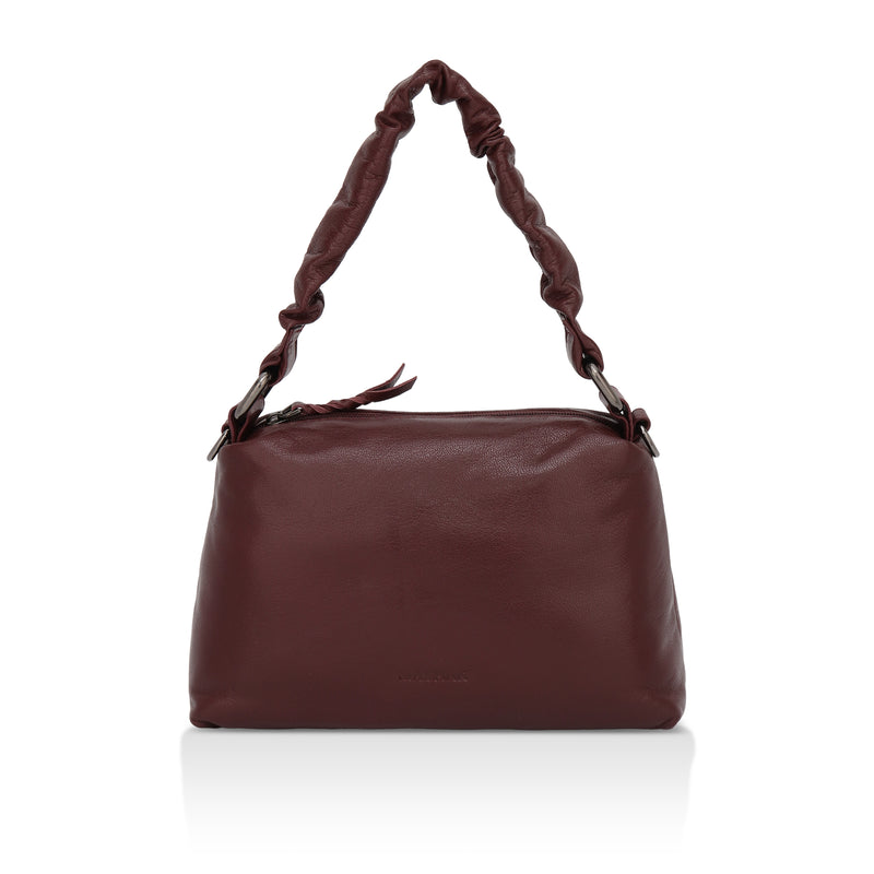 Verve: Napa Leather Crossbody Bag (Wine)