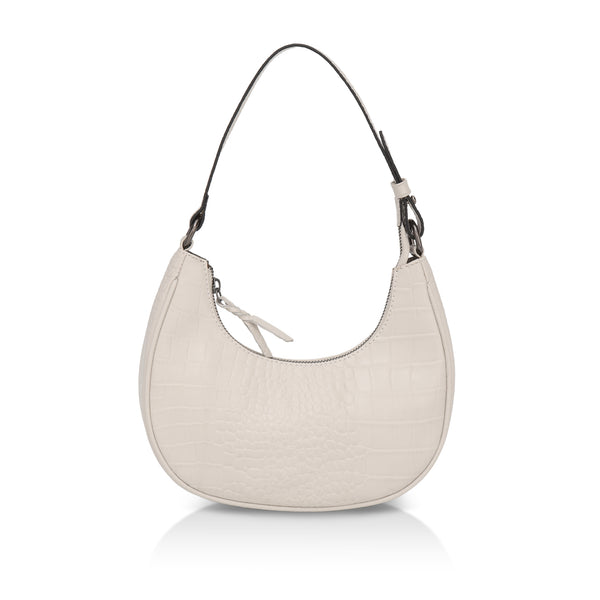 Dazzlo: Luxury Leather Shoulder Bag (Cream)