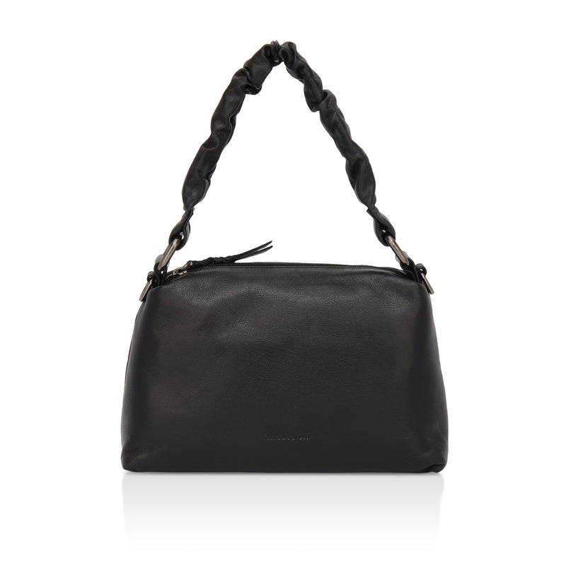 Verve: Napa Leather Crossbody Bag (Black)