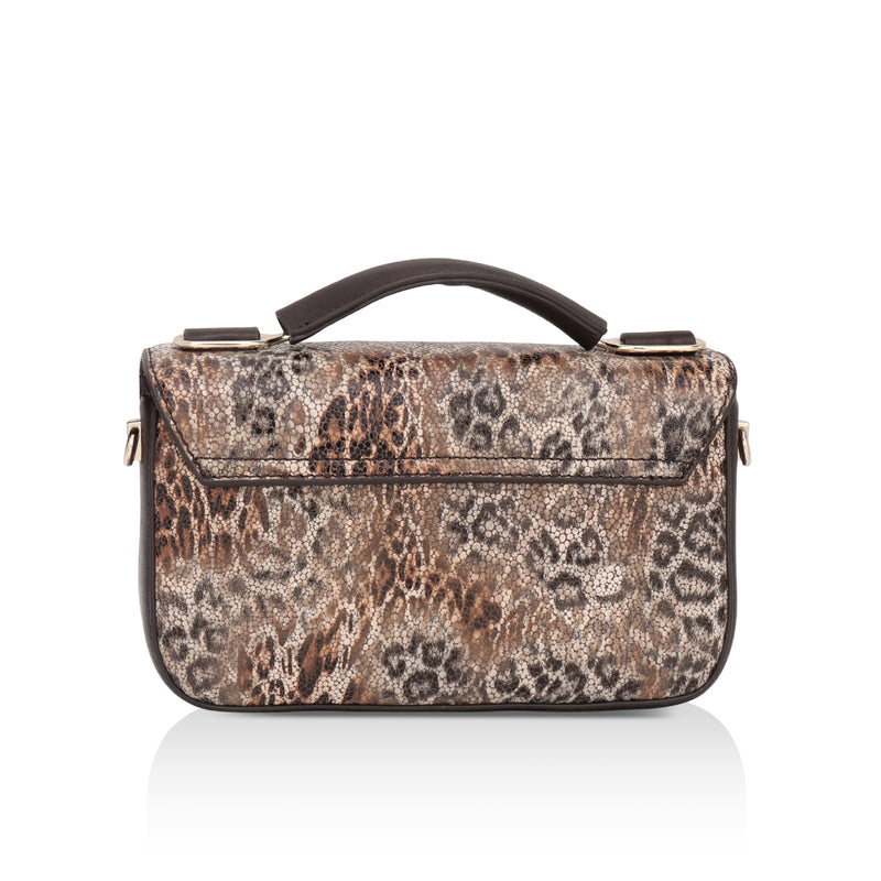 Terra: Italian Leather Cross Body Bag (Brown)