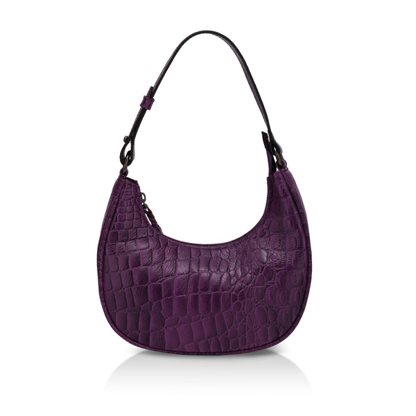 Dazzlo: Luxury Leather Shoulder Bag (Purple)