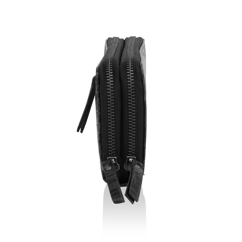 Panache: Double Zip Womens’ Wallets (Black)