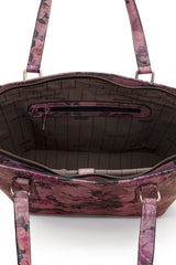 Pinnacle: Italian Leather Laptop Tote Bag (Pink)