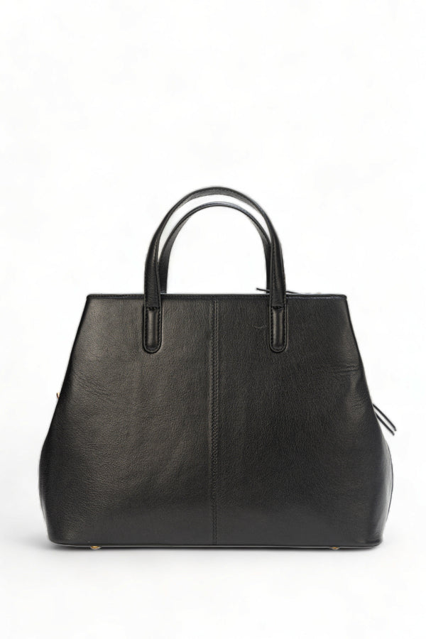 Divino: Napa Leather Laptop Handbag (Black)