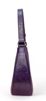 Dazzlo: Luxury Leather Shoulder Bag (Purple)