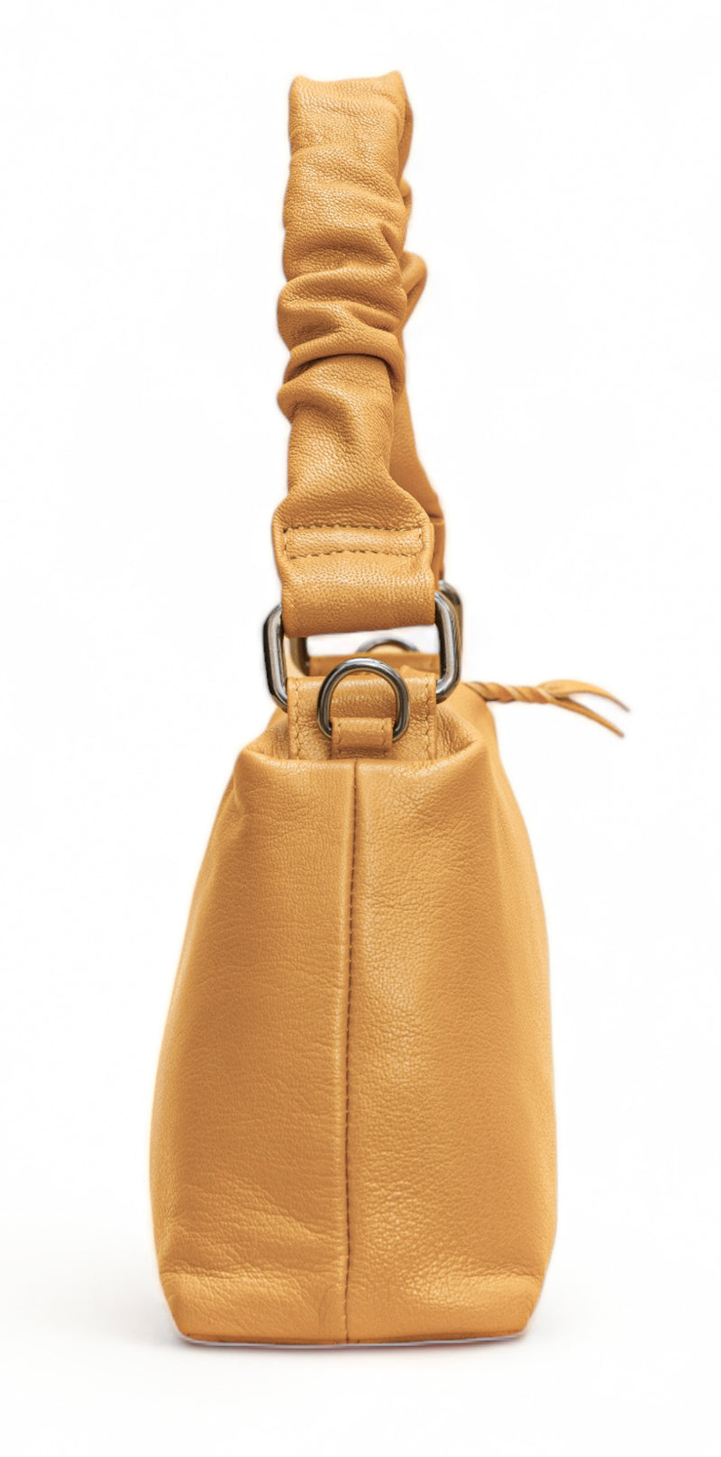 Verve: Napa Leather Crossbody Bag (Mustard)