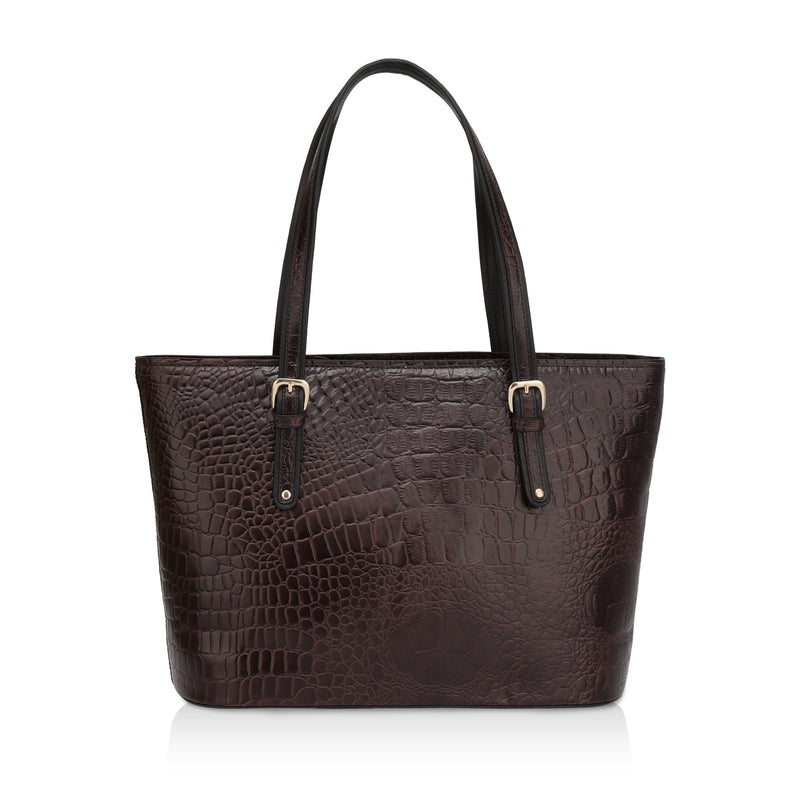 Alpha: Luxury Leather Office Tote (Brown)