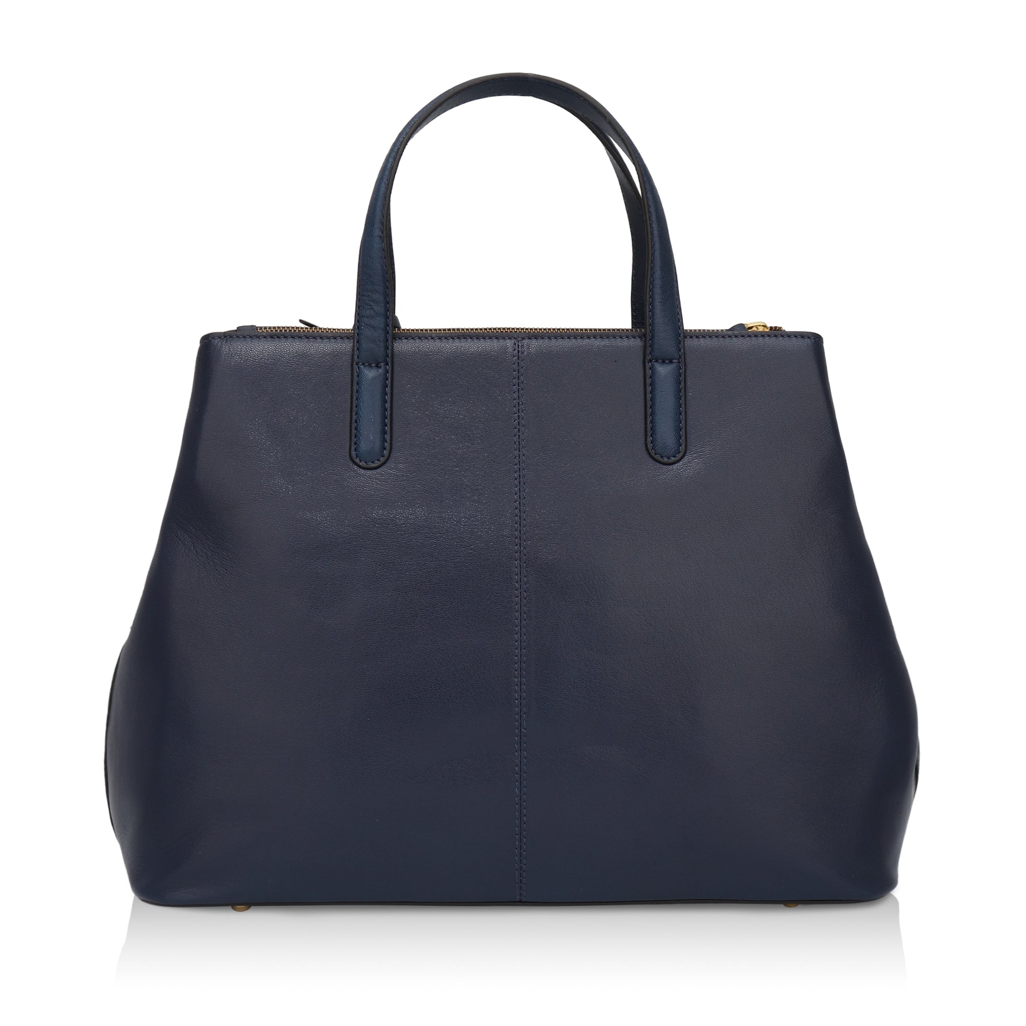Divino: Napa Leather Laptop Handbag (Navy Blue)