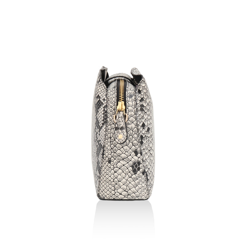 Savannah: Italian Leather Crossbody Bag (White)