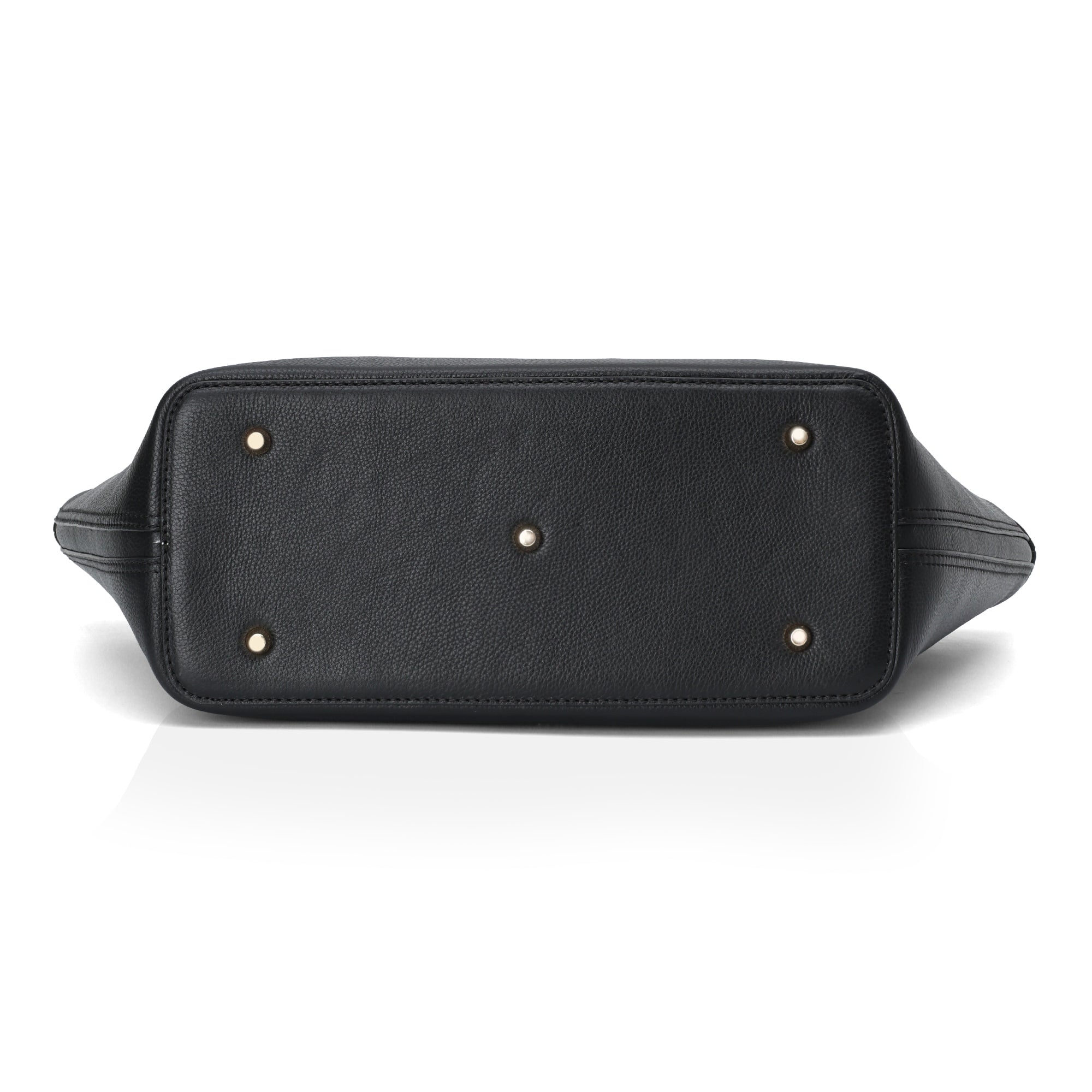 Pinnacle: Pebbled Leather Laptop Tote Bag (Black)