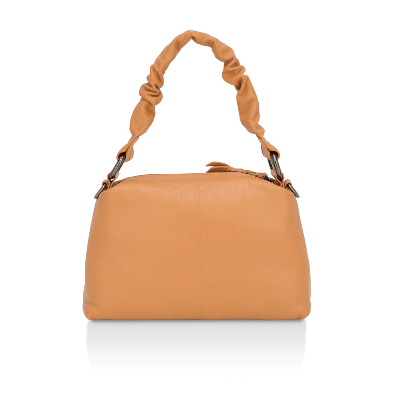 Verve: Napa Leather Crossbody Bag (Mustard)