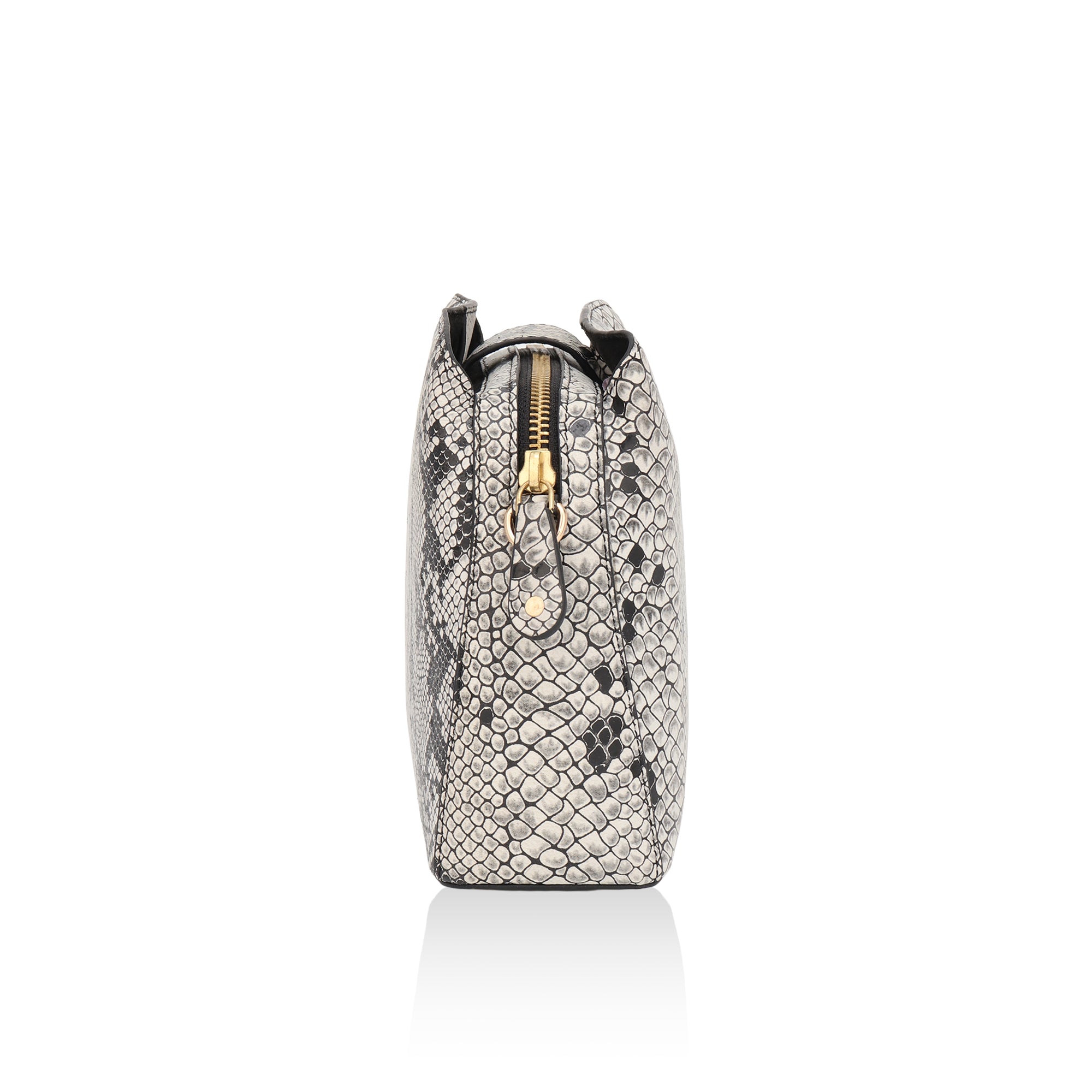 Savannah: Italian Leather Crossbody Bag (White)