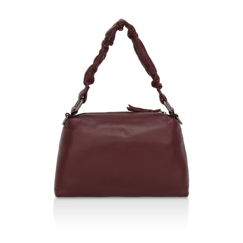 Verve: Napa Leather Crossbody Bag (Wine)