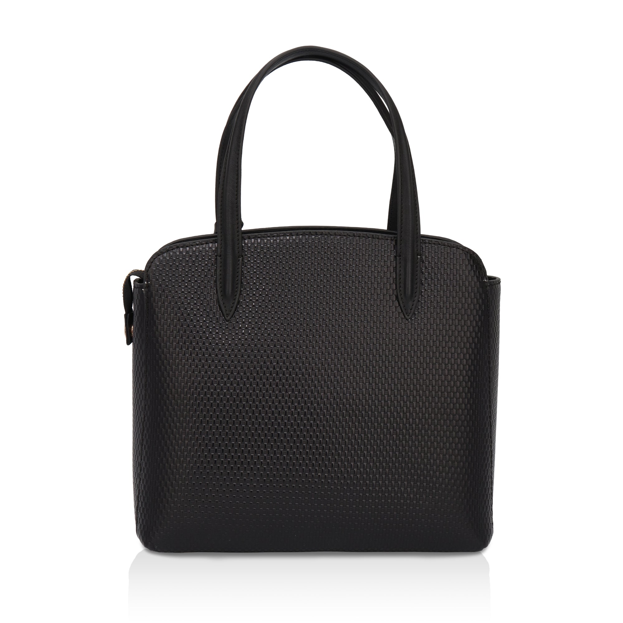 Opula: Scaled Leather Handbag (Black)