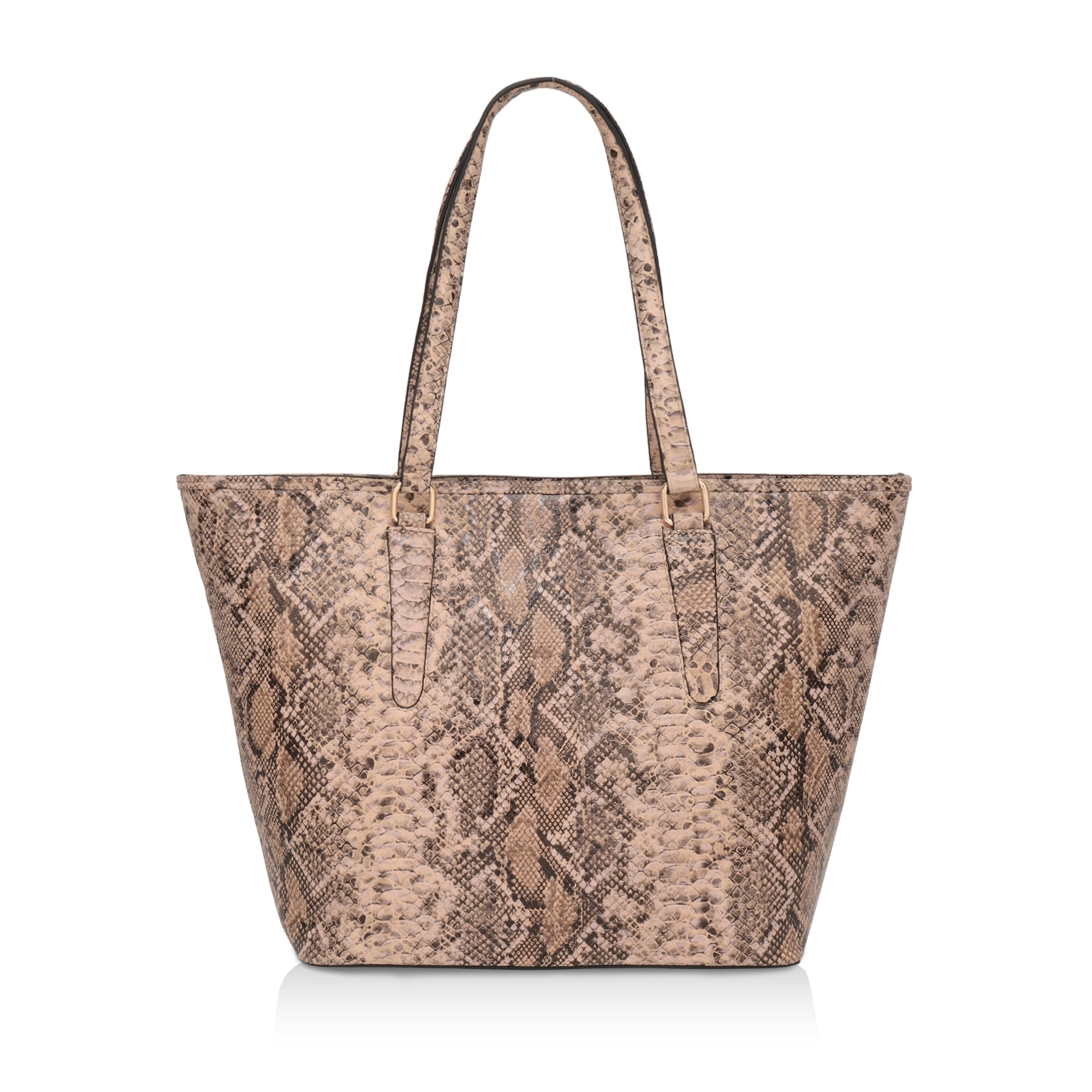 Pinnacle: Italian Leather Laptop Tote Bag (Beige)