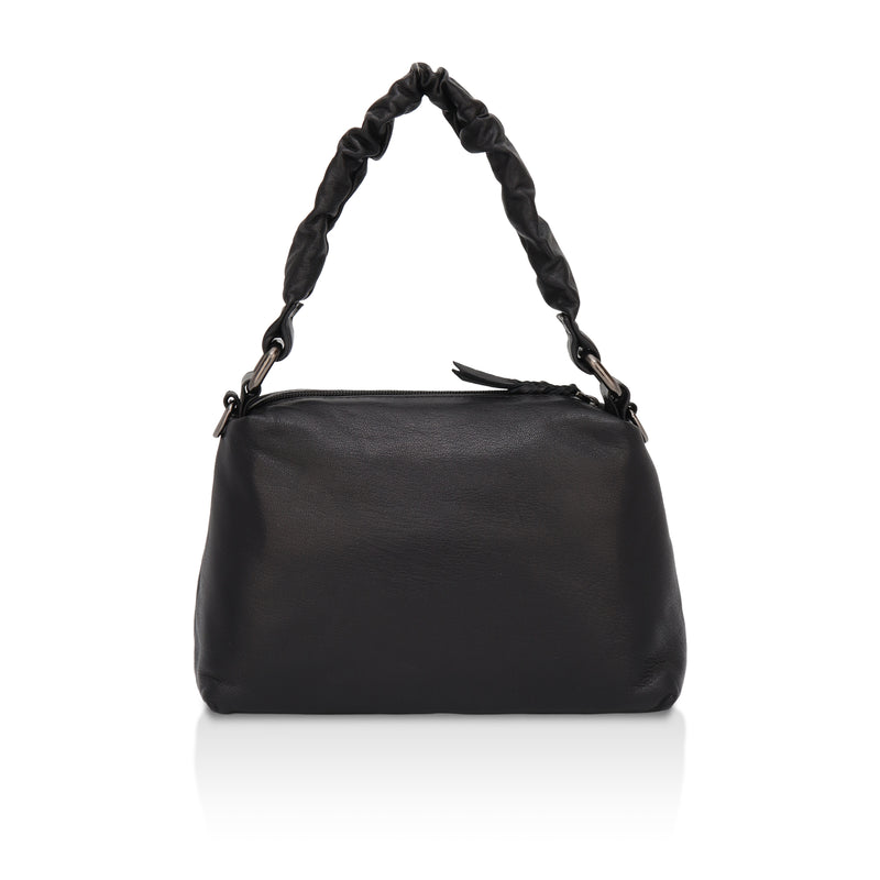 Verve: Napa Leather Crossbody Bag (Black)