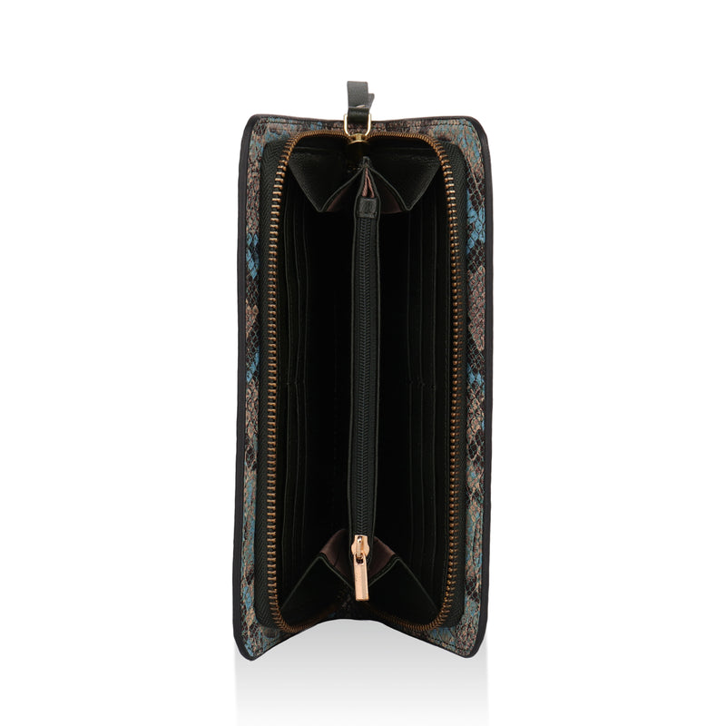 Azurea: Italian Leather Ladies’ Wallet (Blue)