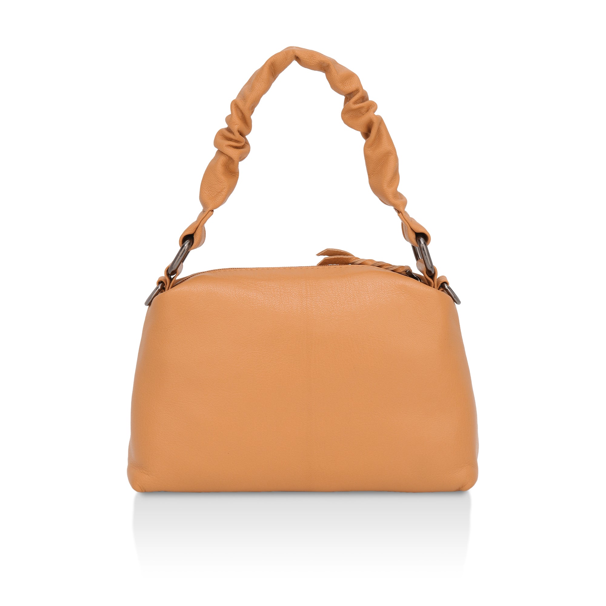 Verve: Napa Leather Crossbody Bag (Mustard)