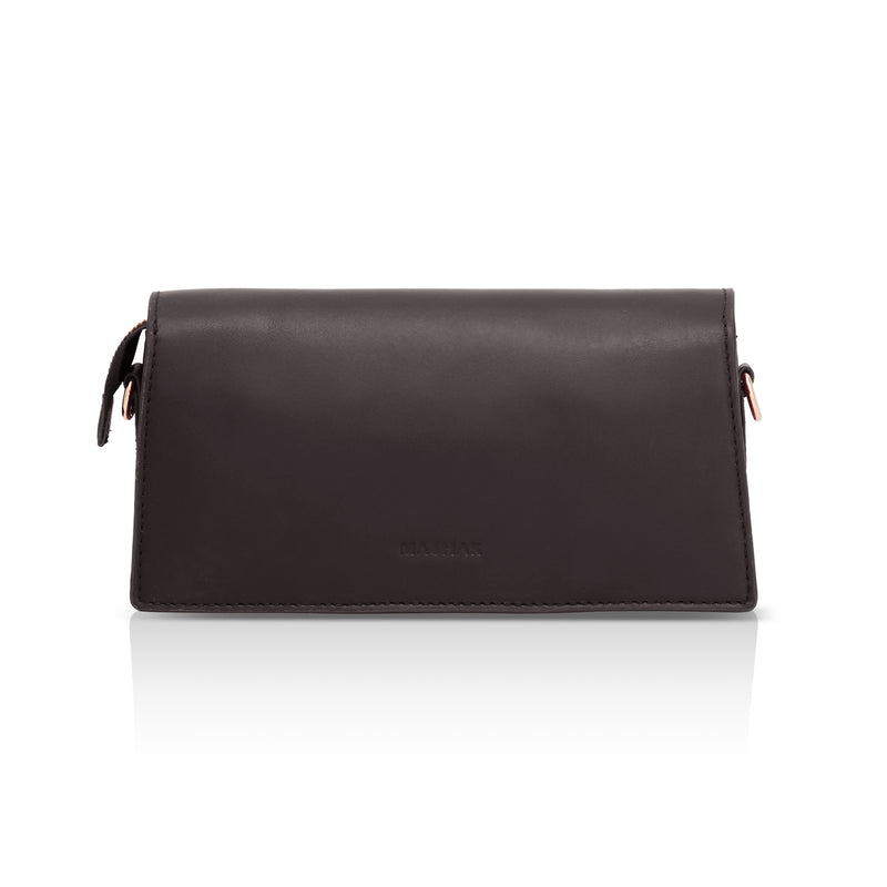 Vogue: Embossed Leather Shoulder Bag (Brown)