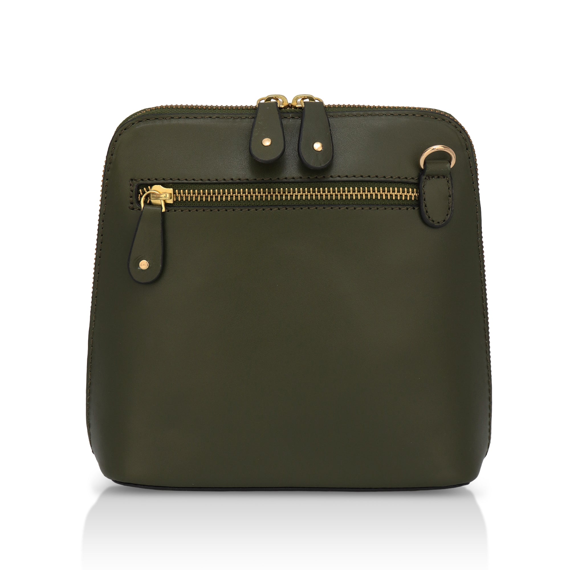 Luxeblend: Full Grain Leather Crossbody Bag (Olive)
