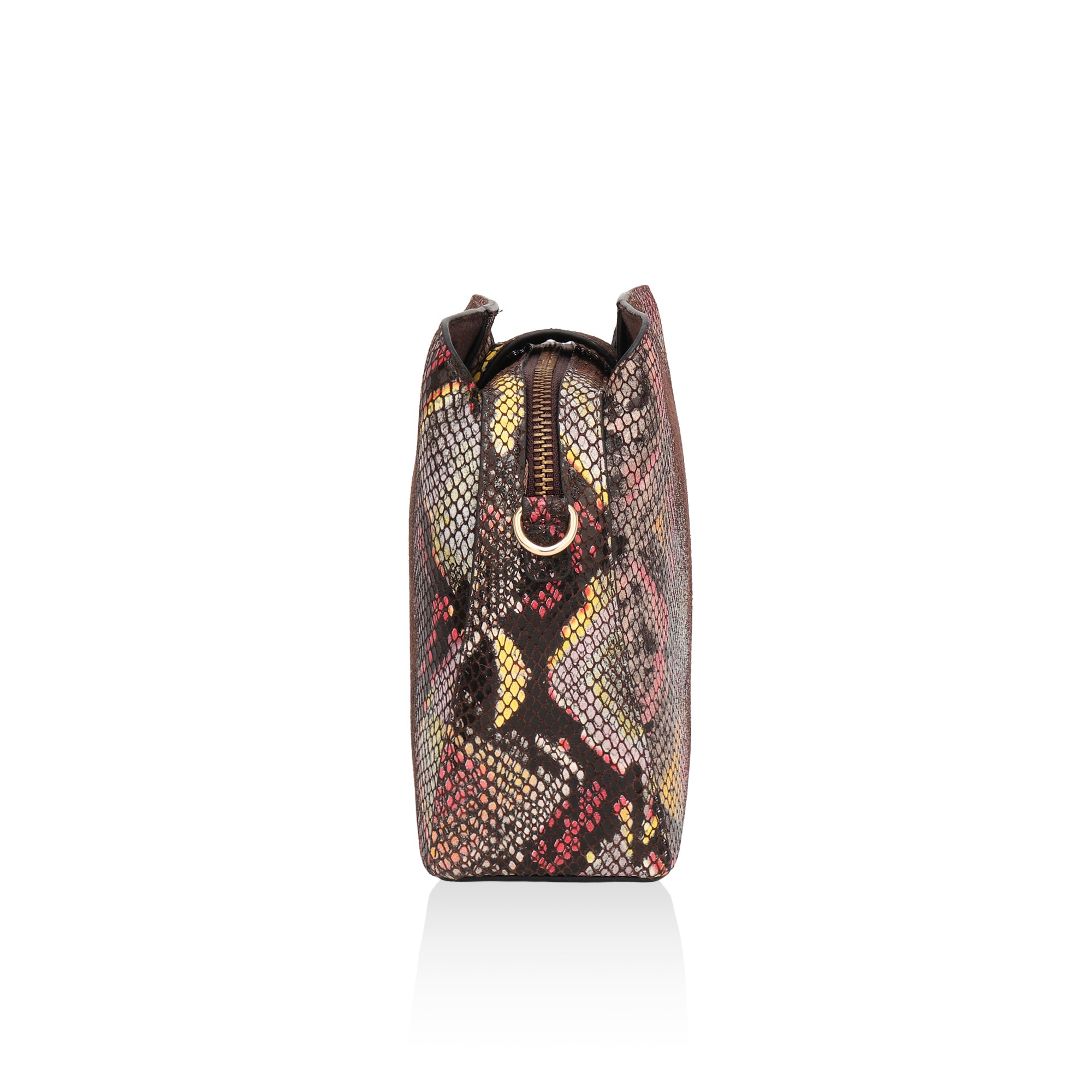 Savannah: Italian Leather Crossbody Bag (Multicolour)