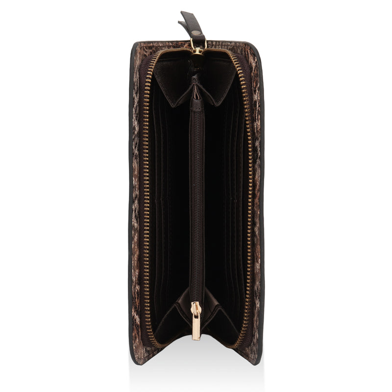 Azurea: Italian Leather Ladies’ Wallet (Brown)
