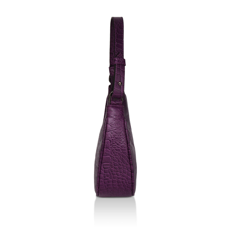 Dazzlo: Luxury Leather Shoulder Bag (Purple)