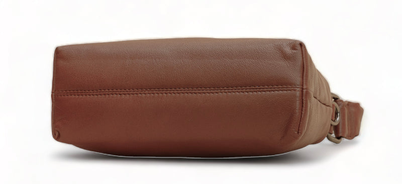 Verve: Napa Leather Crossbody Bag (Tan)