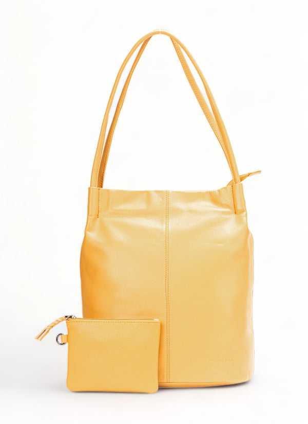 Boho: Soft Napa Leather Tote Bag (Mustard)