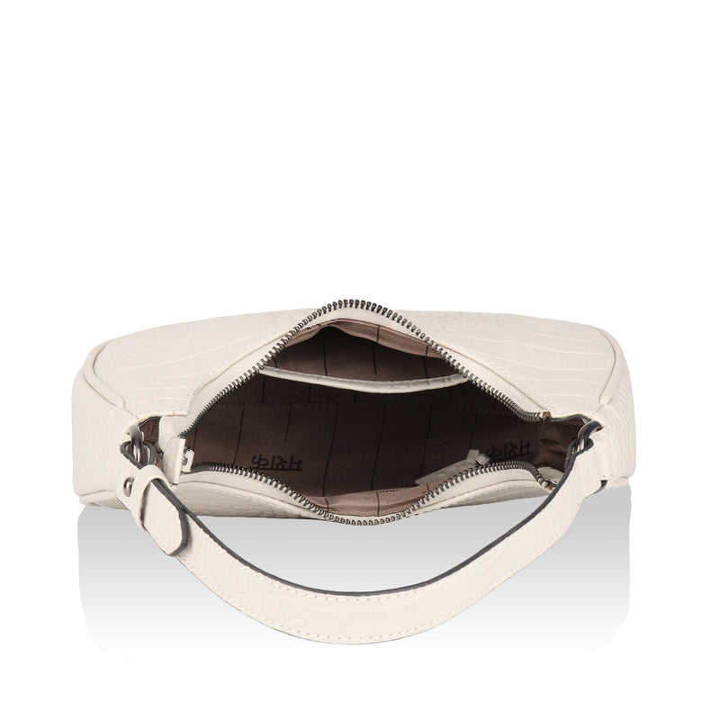 Dazzlo: Luxury Leather Shoulder Bag (Cream)