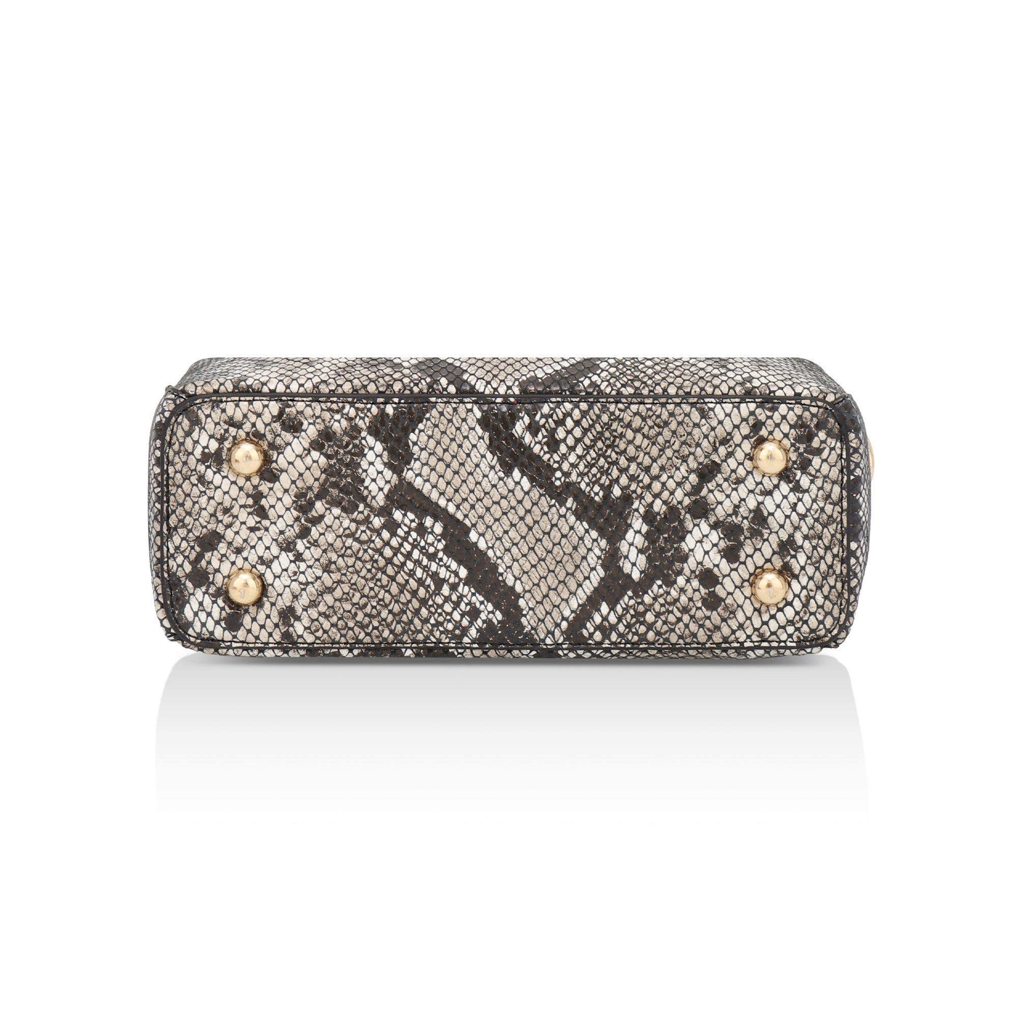 Savannah: Italian Leather Crossbody Bag (Grey)