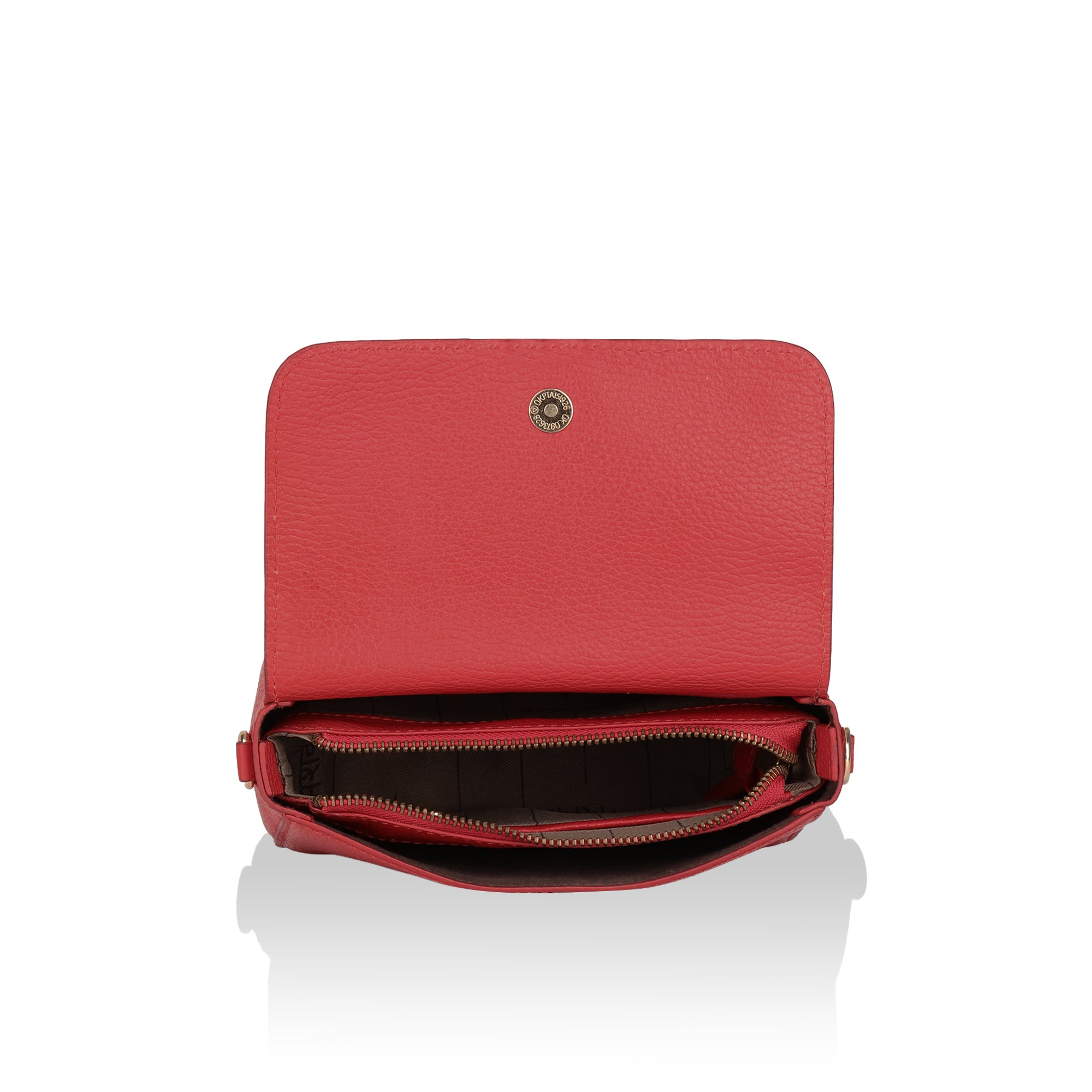 Eva : Pebbled Leather Crossbody Bag (Hot Pink)