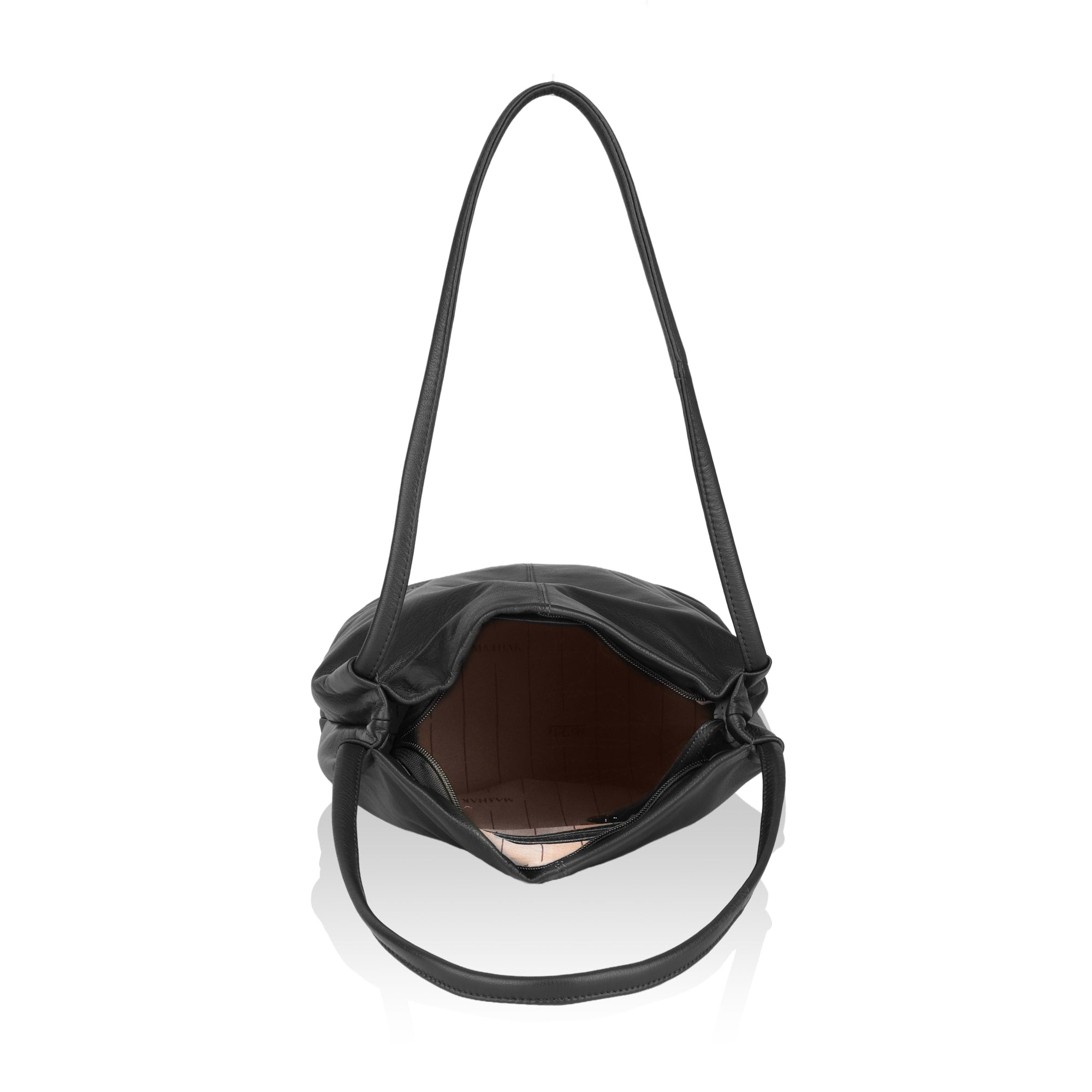 Boho: Soft Napa Leather Tote Bag (Black)