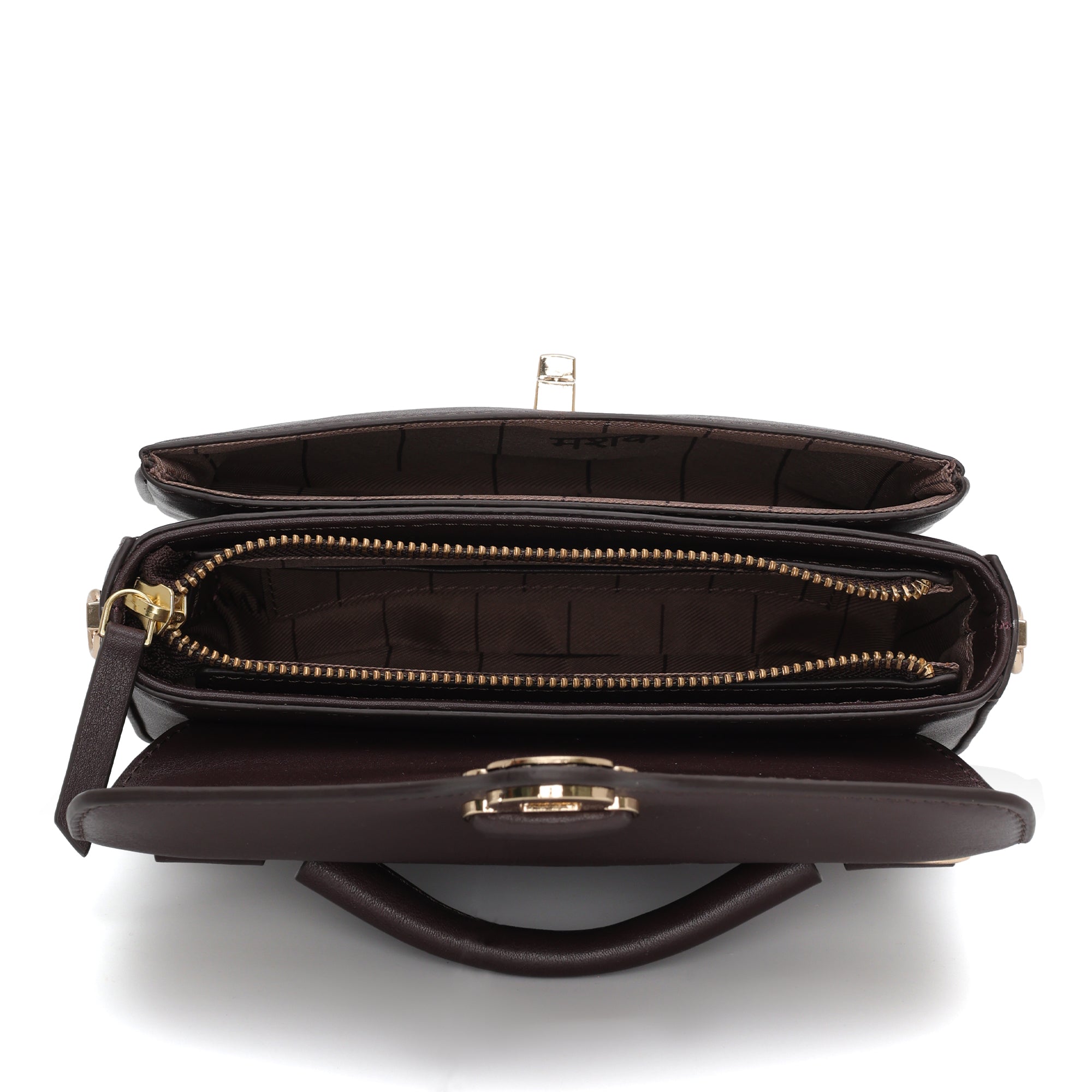 Terra : Napa leather Crossbody Bag (Brown)