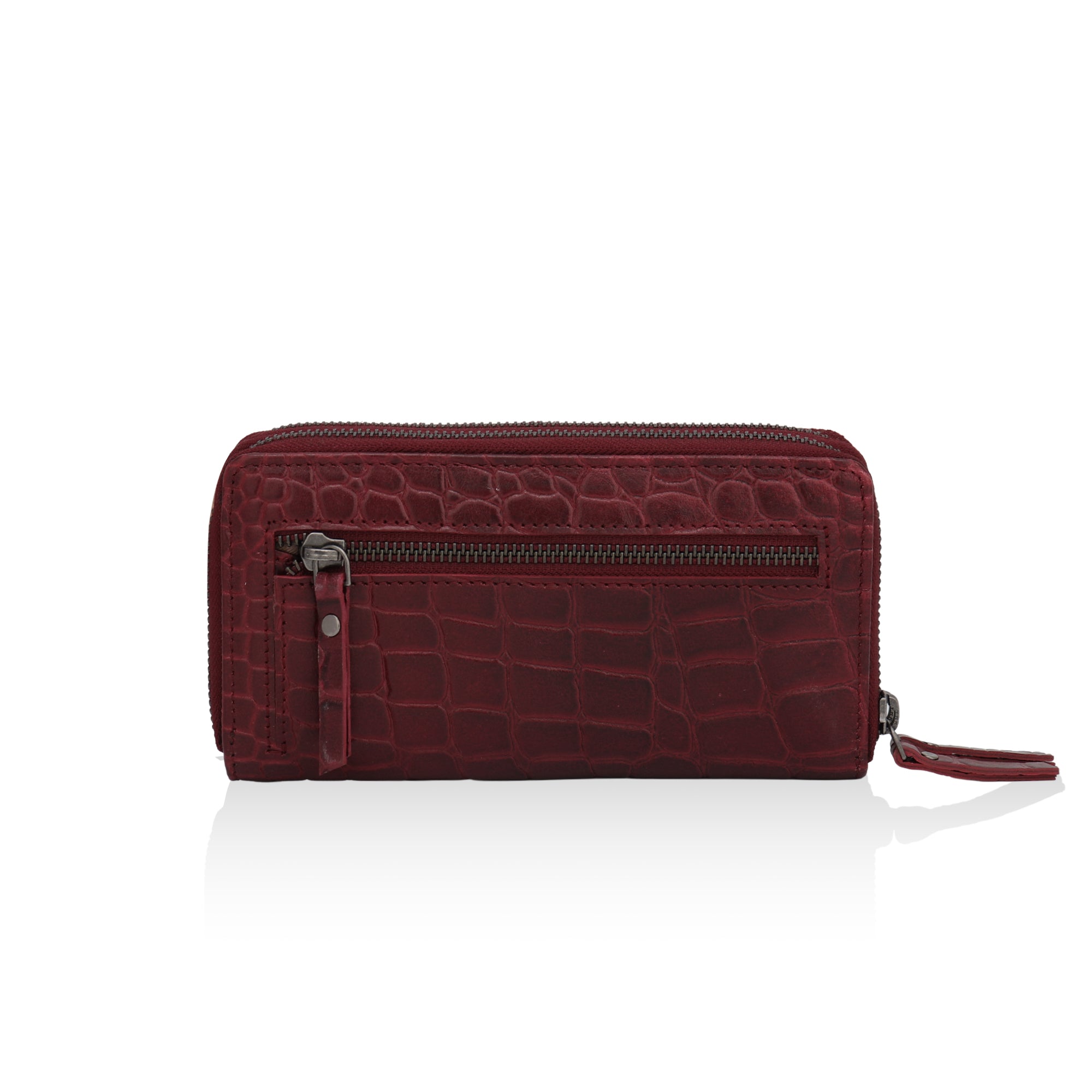 Panache: Double Zip Womens’ Wallets (Cherry Red)