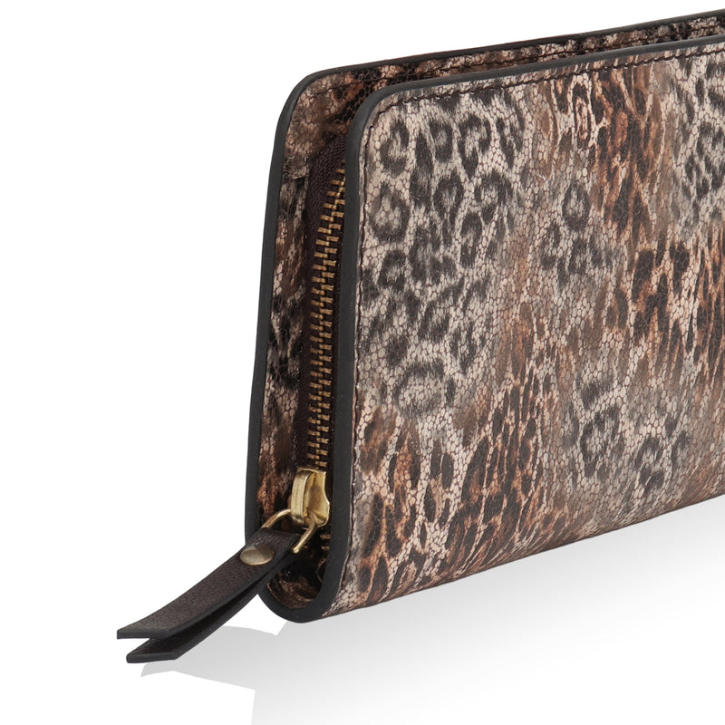 Azurea: Italian Leather Ladies’ Wallet (Brown)