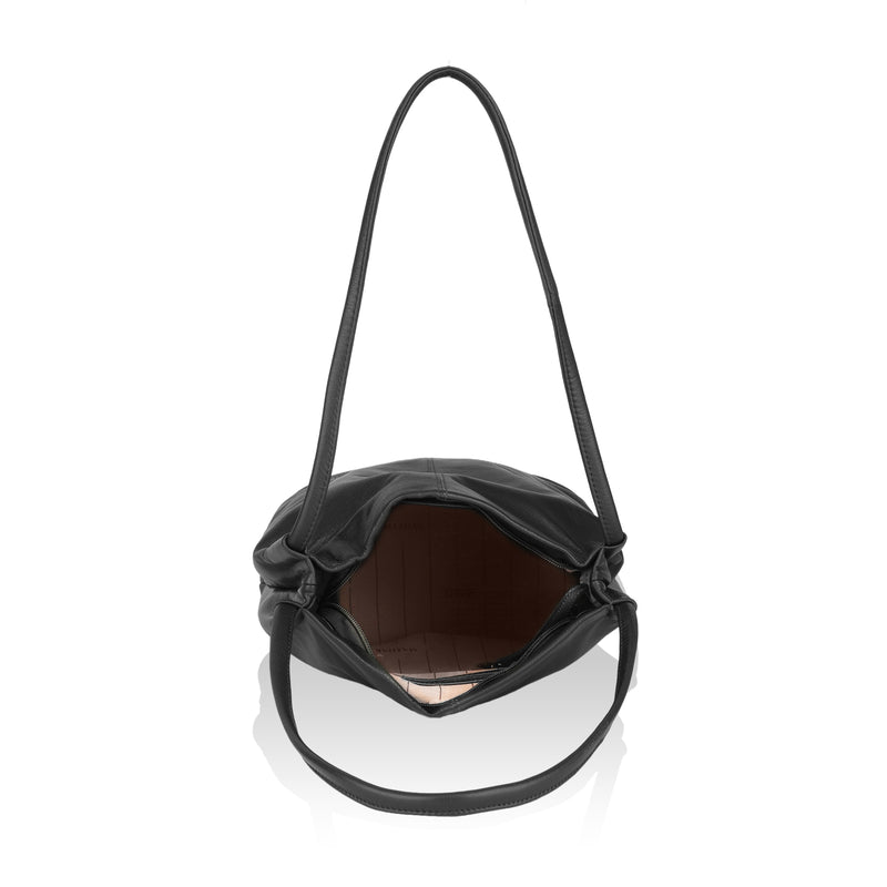 Boho: Soft Napa Leather Tote Bag (Black)